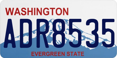 WA license plate ADR8535