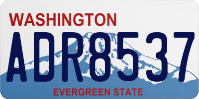 WA license plate ADR8537
