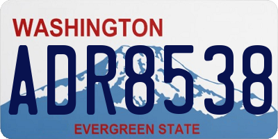 WA license plate ADR8538