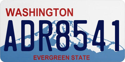 WA license plate ADR8541