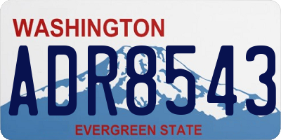 WA license plate ADR8543