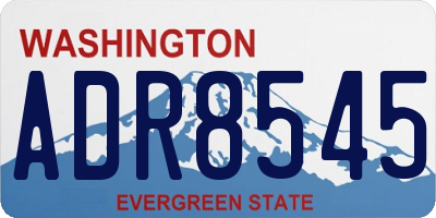 WA license plate ADR8545
