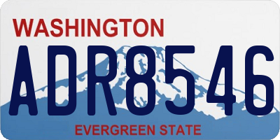 WA license plate ADR8546