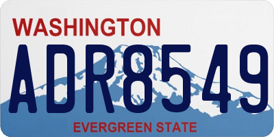 WA license plate ADR8549