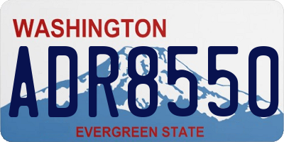 WA license plate ADR8550