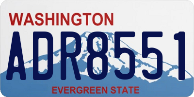 WA license plate ADR8551