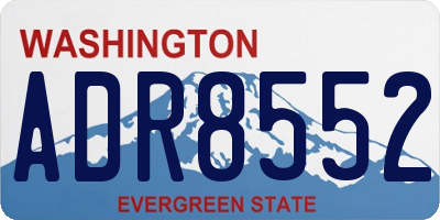 WA license plate ADR8552