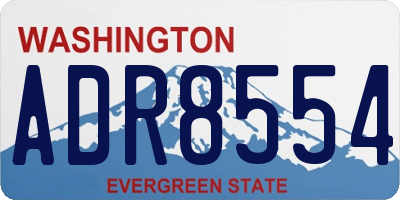 WA license plate ADR8554