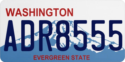 WA license plate ADR8555