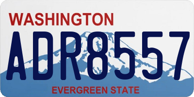 WA license plate ADR8557