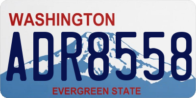 WA license plate ADR8558
