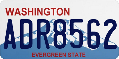 WA license plate ADR8562