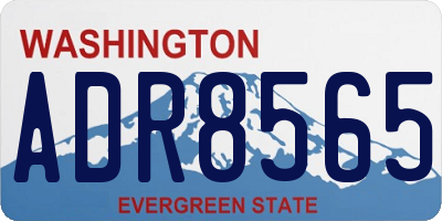WA license plate ADR8565