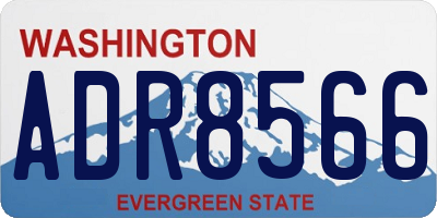 WA license plate ADR8566