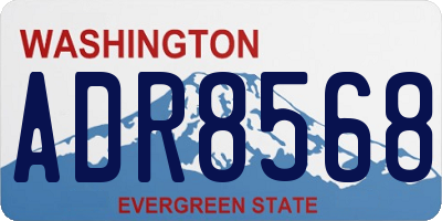 WA license plate ADR8568
