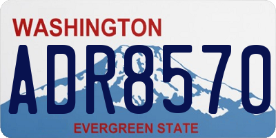 WA license plate ADR8570