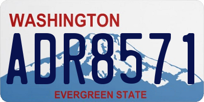 WA license plate ADR8571