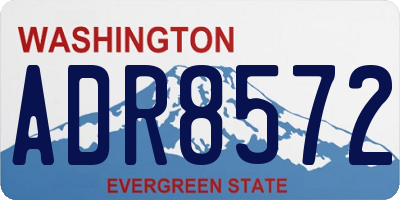 WA license plate ADR8572