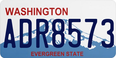 WA license plate ADR8573