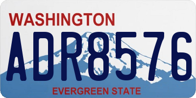 WA license plate ADR8576