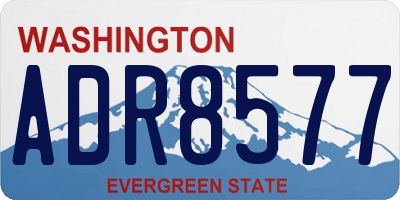 WA license plate ADR8577