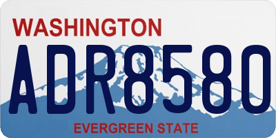 WA license plate ADR8580