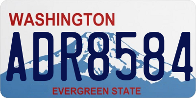 WA license plate ADR8584