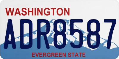 WA license plate ADR8587