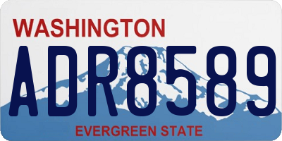 WA license plate ADR8589