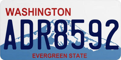WA license plate ADR8592