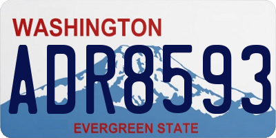 WA license plate ADR8593