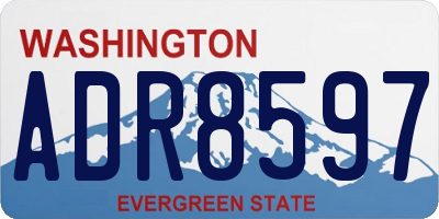 WA license plate ADR8597