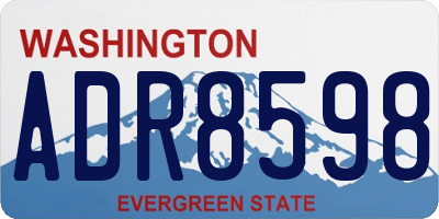 WA license plate ADR8598