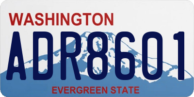 WA license plate ADR8601