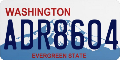 WA license plate ADR8604