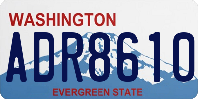 WA license plate ADR8610