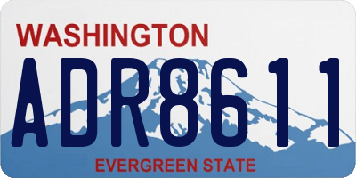 WA license plate ADR8611