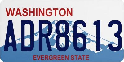 WA license plate ADR8613