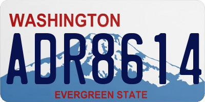 WA license plate ADR8614