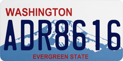 WA license plate ADR8616
