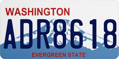 WA license plate ADR8618