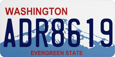 WA license plate ADR8619