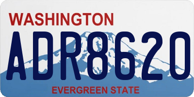 WA license plate ADR8620