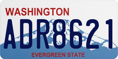 WA license plate ADR8621