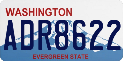 WA license plate ADR8622