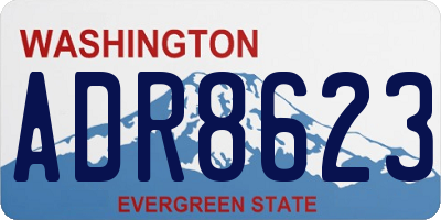 WA license plate ADR8623