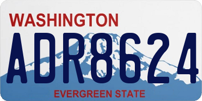 WA license plate ADR8624