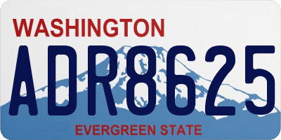 WA license plate ADR8625