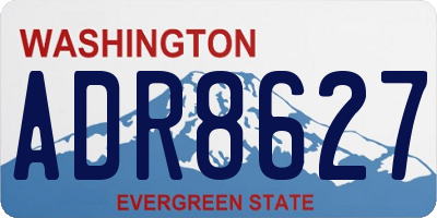 WA license plate ADR8627