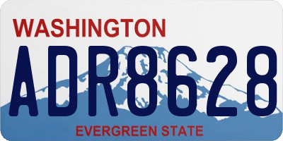 WA license plate ADR8628